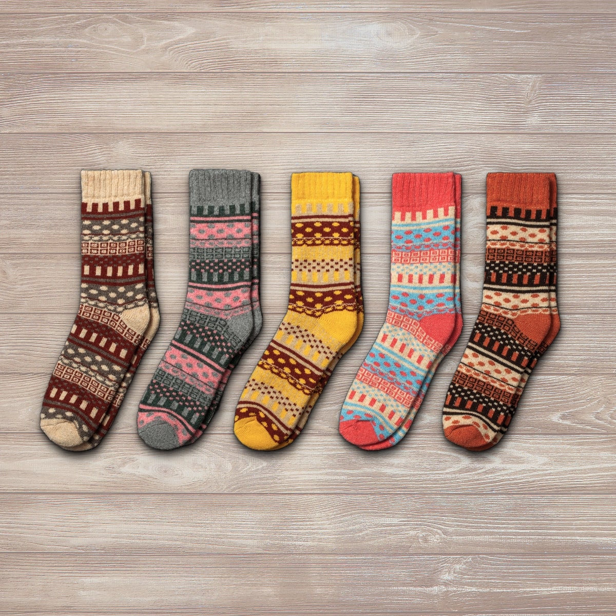 Sofia™ | Nordic Wool Socks — 5-Pair Set — Final Edit