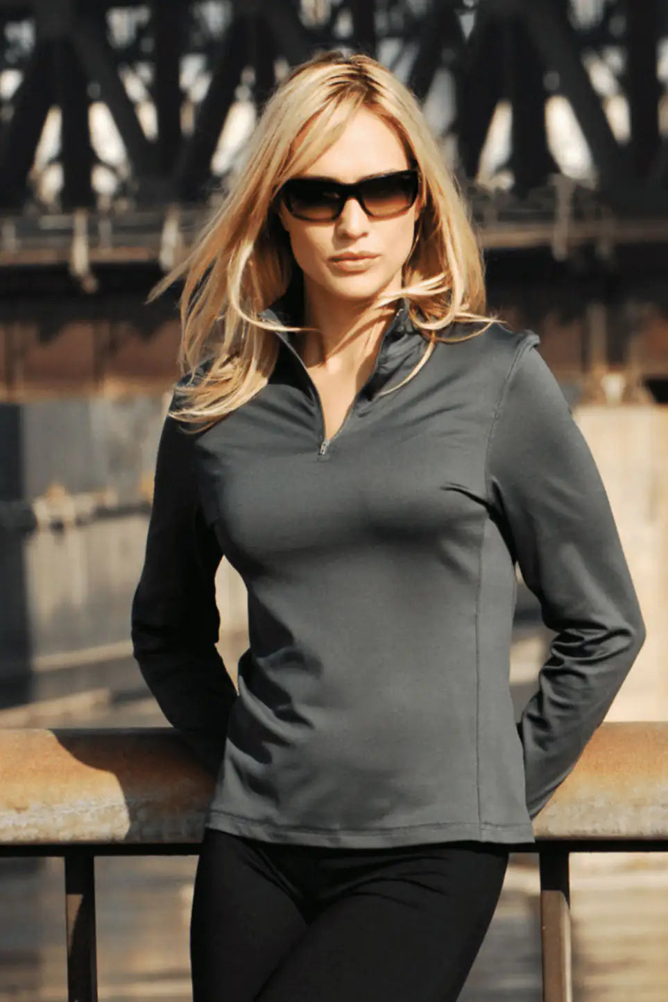 Quarter Zip Track Suit Pullover Top